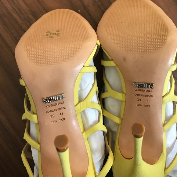 Schutz yellow heels EU41 fit US9/9.5 - Picture 5 of 7